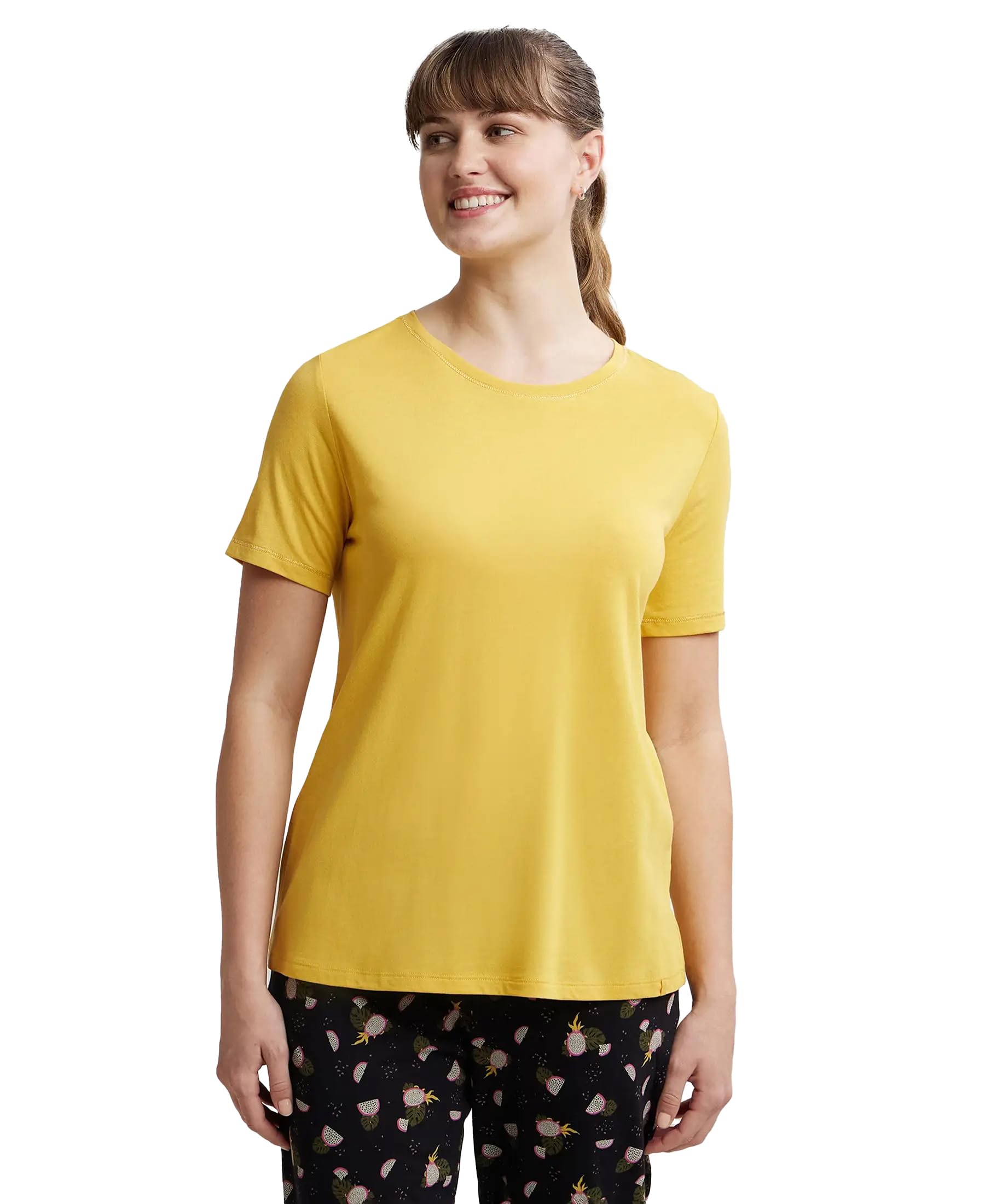 jockey RX71 Women's Micro Modal Cotton Relaxed Fit Round Neck Half Sleeve T-Shirt-picture-23