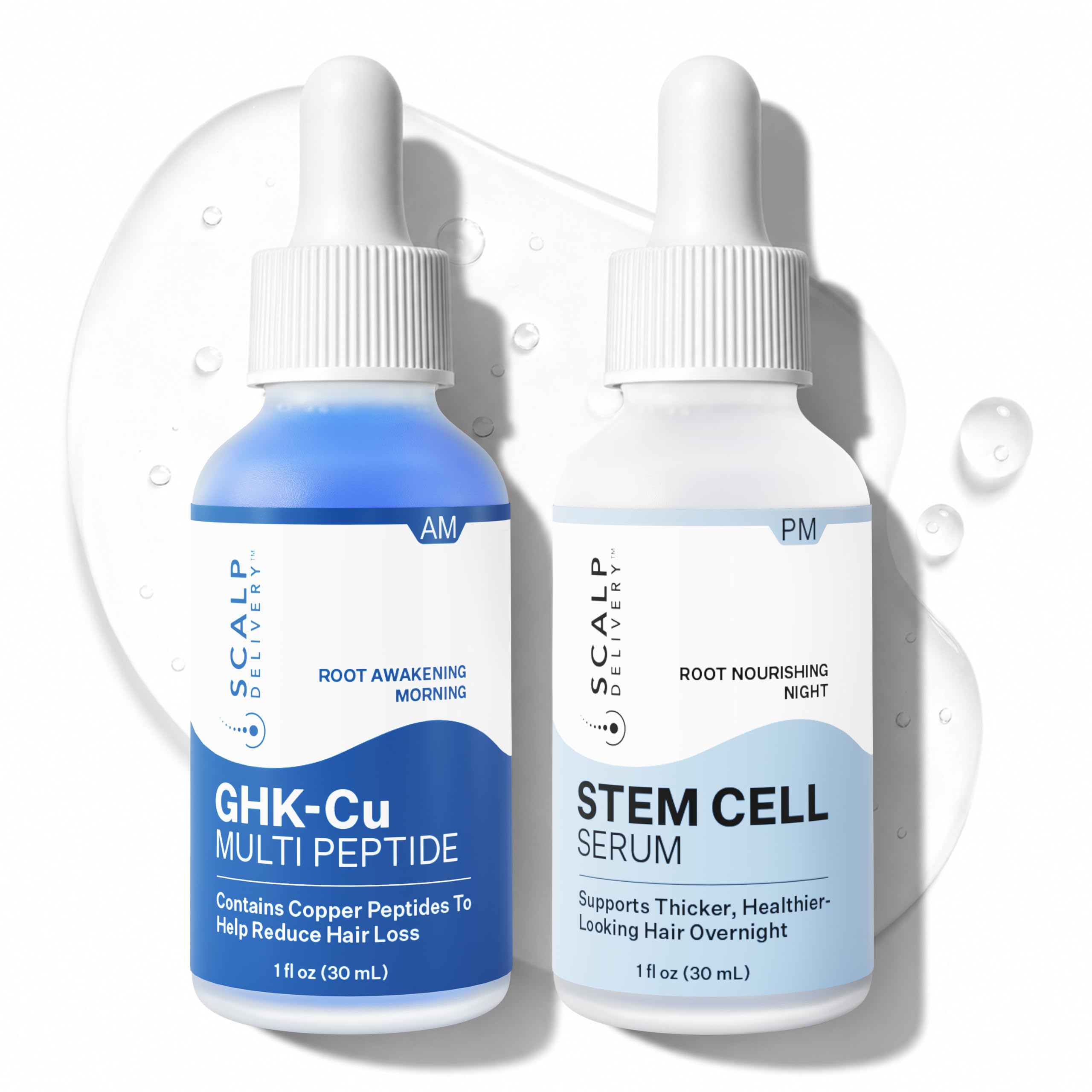 Scalp Delivery AM/PM GHK-Cu Peptide Scalp Serum | Stem Cell Hair Serum with Redensyl + Capixyl + AnaGain + Procapil | Multi-Peptide for Hair Density