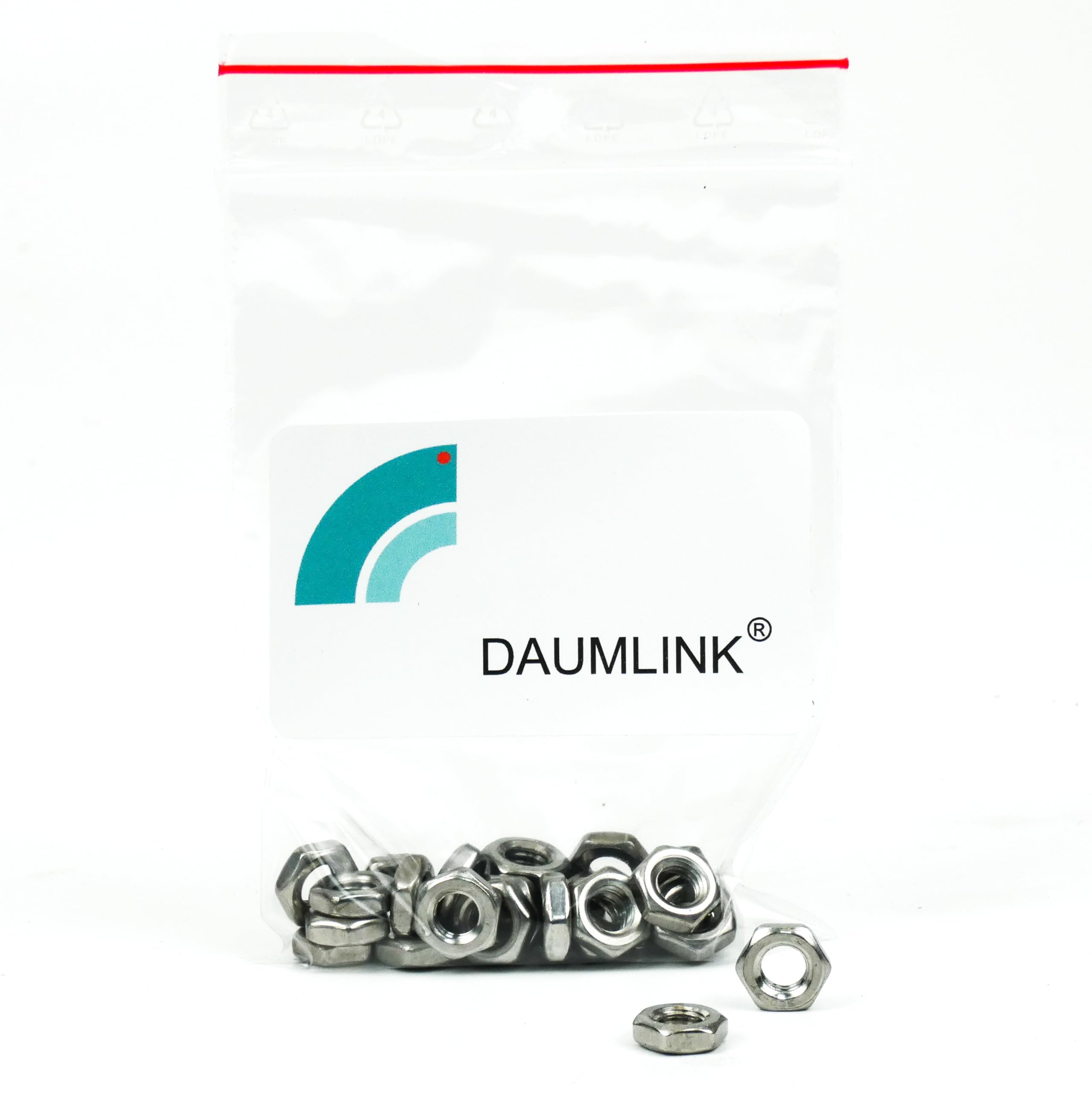 Dado basso DIN 439 – Dado esagonale sottile forma B con smusso | Acciaio inox A2 (V2A) | Fissaggio compatto e preciso | 25 pezzi – varie misure (M6)
