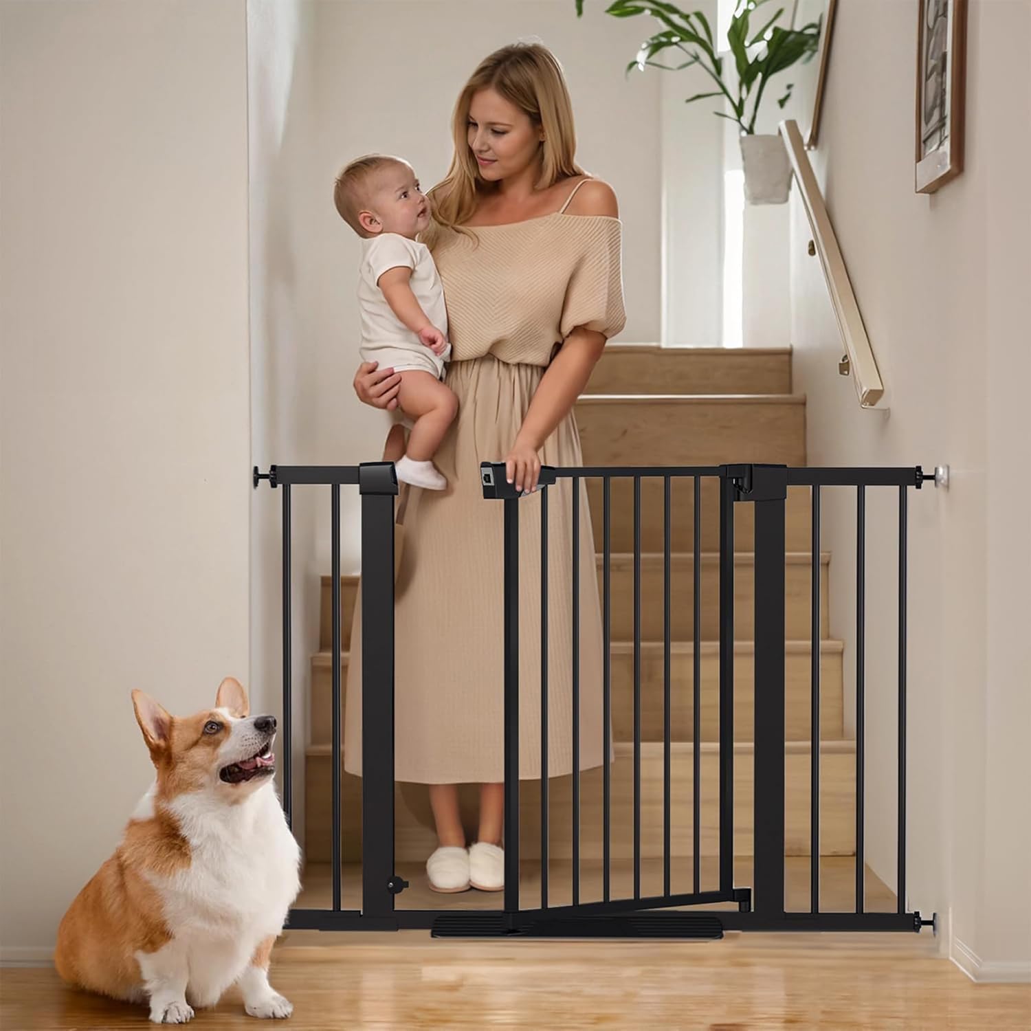Expandable Pet Safety Gate with Door