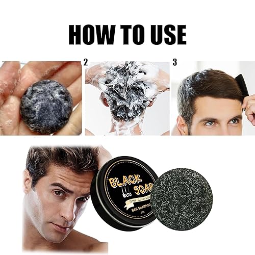 Miniatura 5 de Barra de champú de aceites esenciales de menta de palma, hecha con agua de arroz para el crecimiento del cabello, champú hecho a mano sin sulfato de