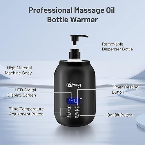 Miniatura 9 de Calentador de aceite de masaje loción eléctrica profesional calentador digital para spa calentador de aceite automático crema de loción de aceite