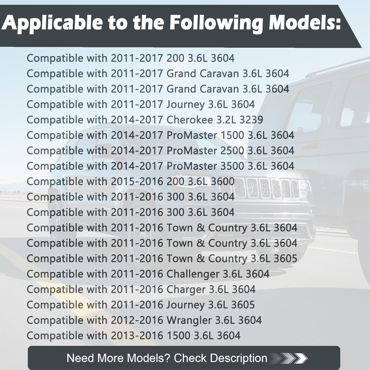 5184377AG Left Side Exhaust Camshaft for Jeep Dodge Chrysler and Ram 3.6L V6 Models 05184377AH 5184377AE 5184377AF 5184377AD