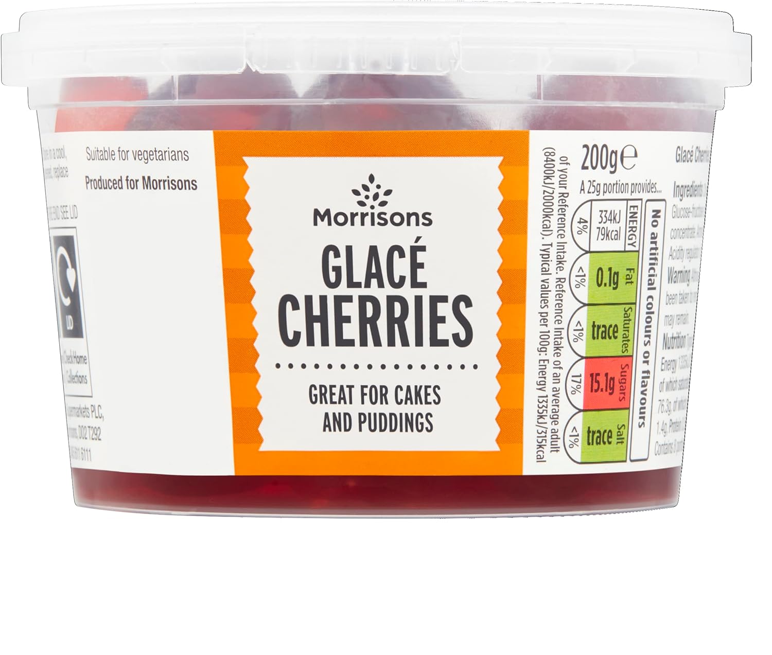 Morrisons Glacé Cherries, 200 g Amazon.co.uk Grocery
