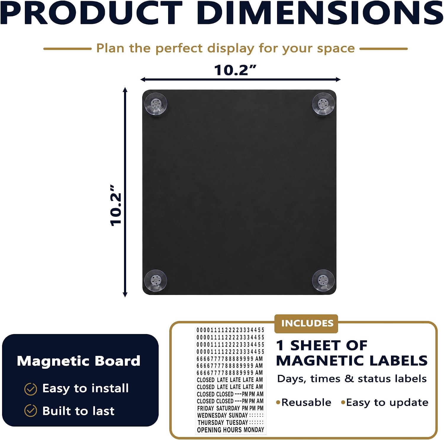 Magnetic Business Hours Sign, Changeable Opening Hours Signs for Business image 3