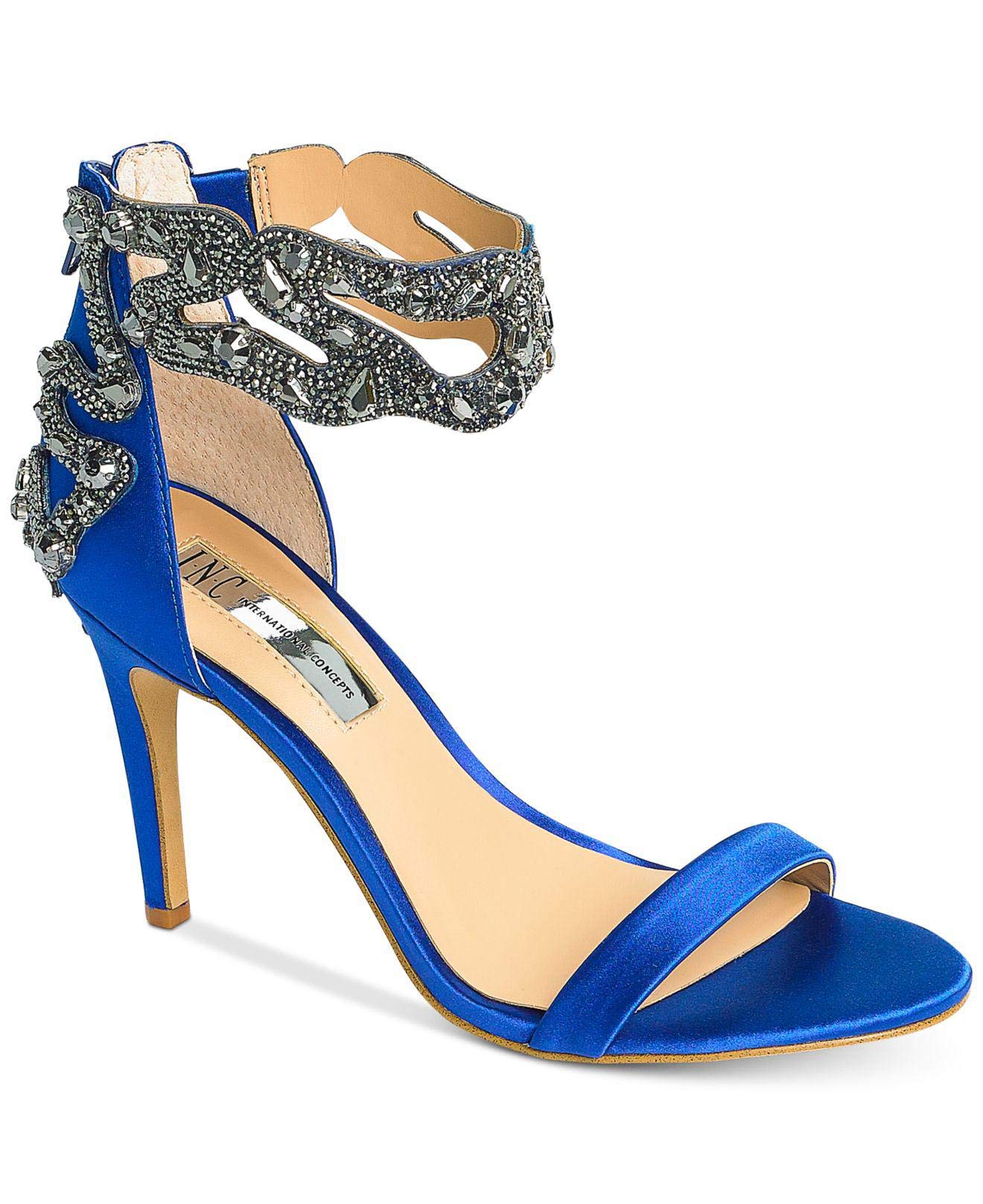 I.N.C. International Concepts INC Womens Raizel Fabric Open Toe, Cobalt, Size, Cobalt, 7.5