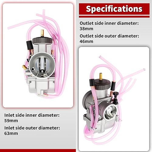Miniatura 3 de Kit de carburador de repuesto para motores RM125 RM250 CR250 CR250R CR500R KX125 KX250 YZ250 ATV Motores carburador PWK38 38MM 1978-2002