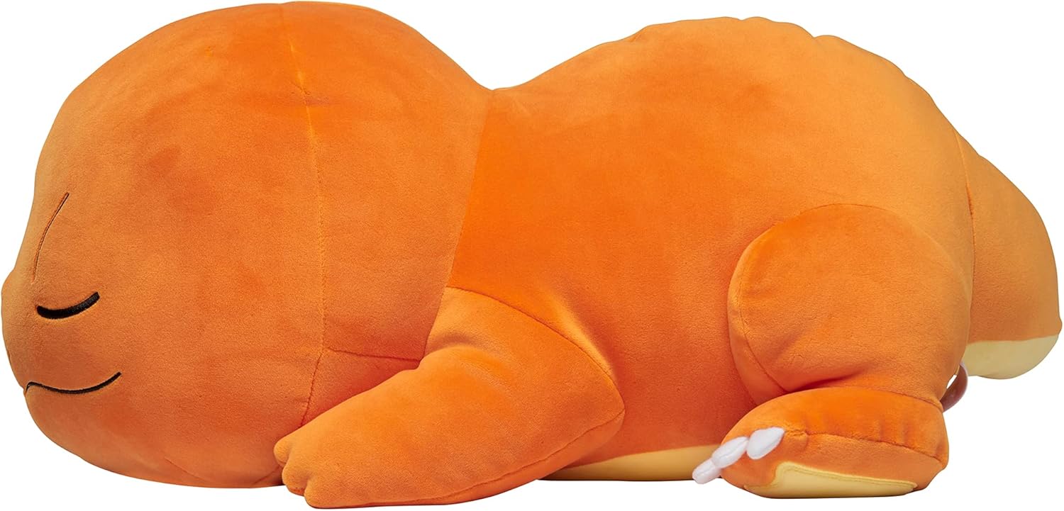 Pokemon Charmander Plush, 18-Inch Plush Toy - Adorable Sleeping Charmander - Ultra-Soft Plush Material, Perfect for Playing, Cuddling & Sleeping - Gotta Catch ‘Em All