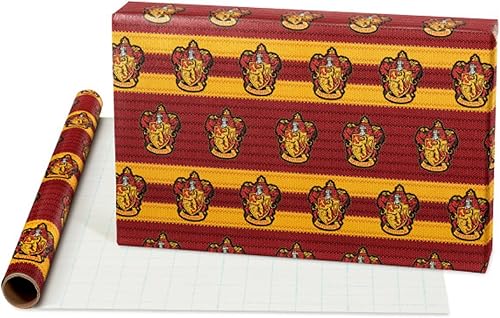 Miniatura 4 de American Greetings Juego de papel de regalo de Harry Potter de 105 pies cuadrados con cuadrículas para cumpleaños, graduaciones y todas las