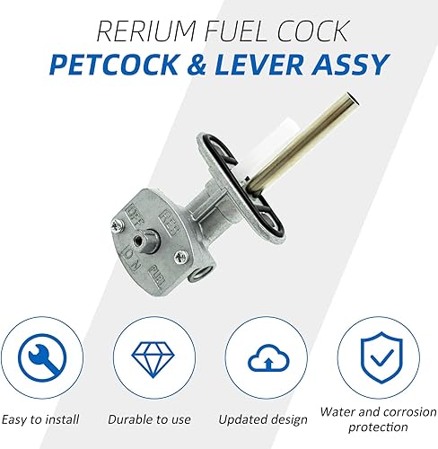 Miniatura 6 de M MATI Grifo de combustible y conjunto de palanca para Yamaha ATV Kodiak 400 YFM400 Kodiak 450 YFM450 Grizzly 400 YFM400 Grizzly 450 YFM450