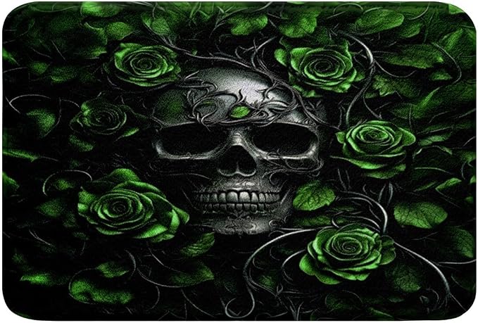 Erosebridal Sugar Skull Bathroom Rugs 16