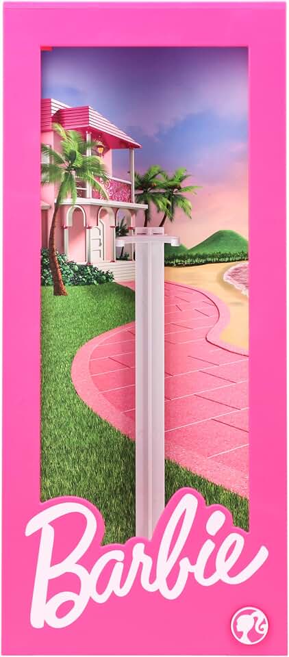 Paladone Barbie Doll Light Up Display Case Storage Box, 13" Tall, Collectible Doll Holder and Container