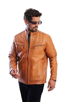 AMERI USED LIKE FAKE LEATHER JACKETブラウンS AMERI USED LIKE FAKE LEATHER JACKETブラウンS
