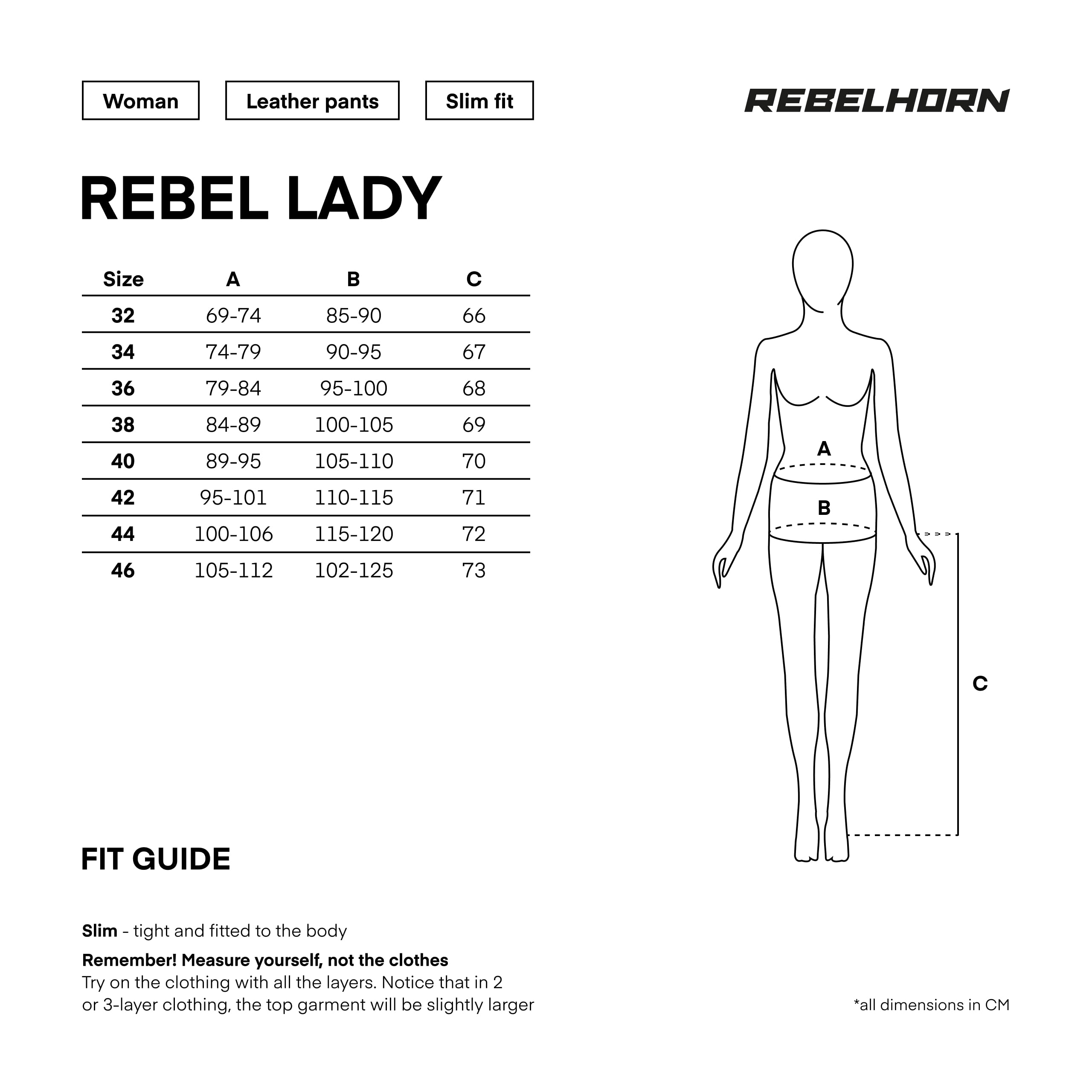 REBELHORN Rebel Pants Lady - spodnie motocyklowe Kobiety