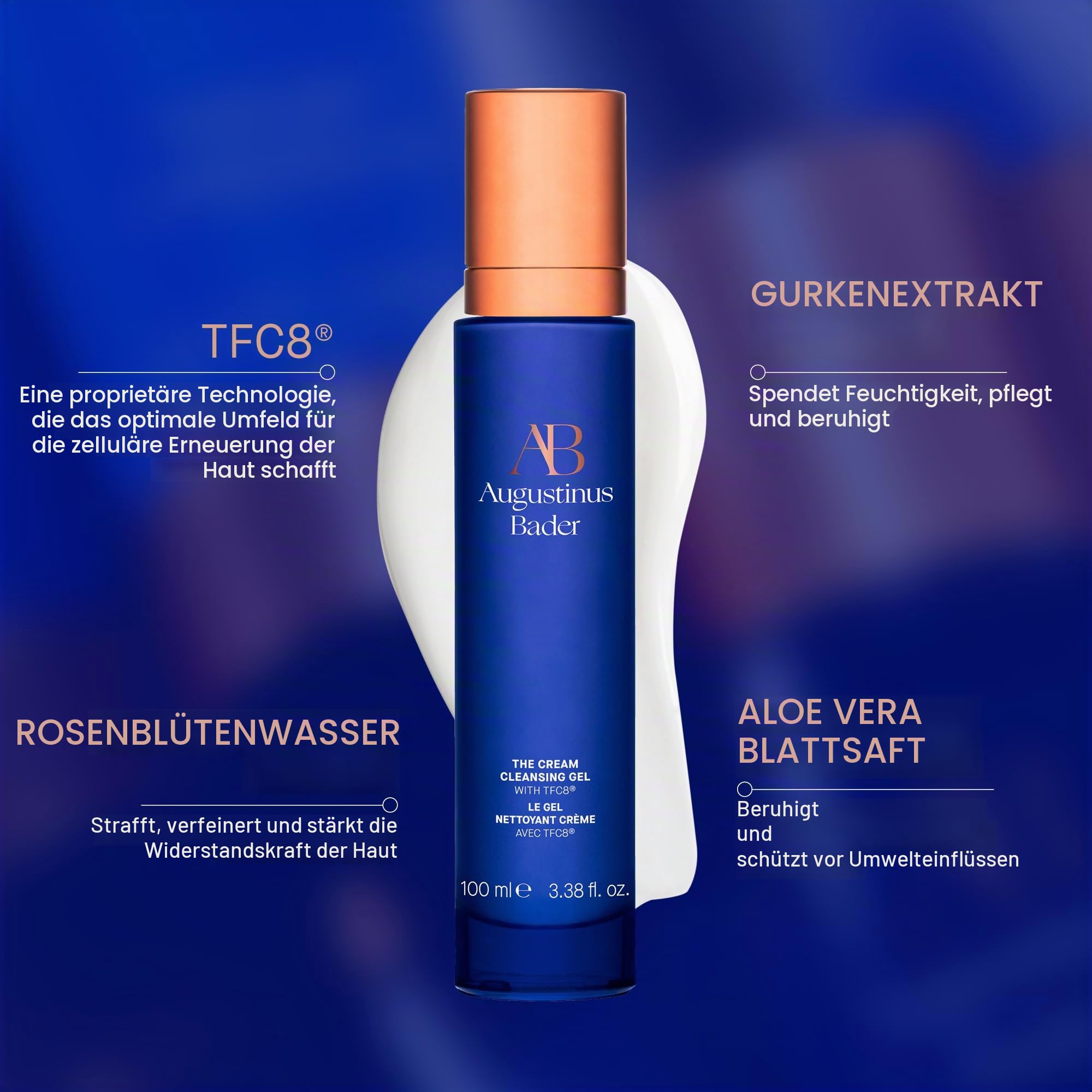 The Cream Cleansing Gel by Augustinus Bader for Unisex – 3,3 oz Cleanser