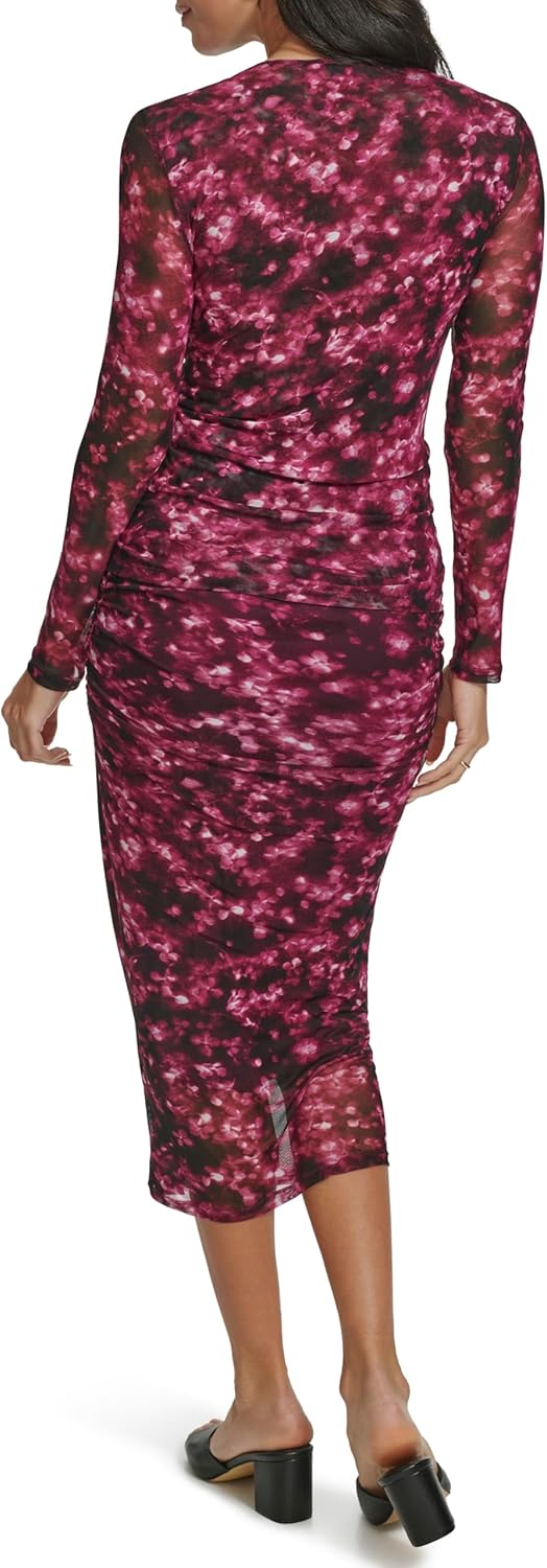 Calvin Klein Womens with Shoulder Detail Knit Longlseeve Blouse