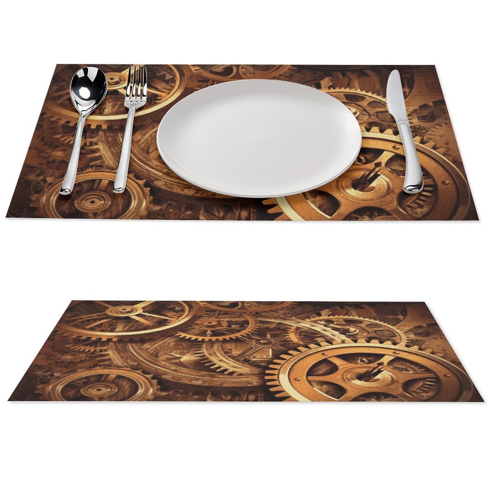 Set de table en PVC motif Steampunk mignon idéal pour repas en terrasse et décoration de table