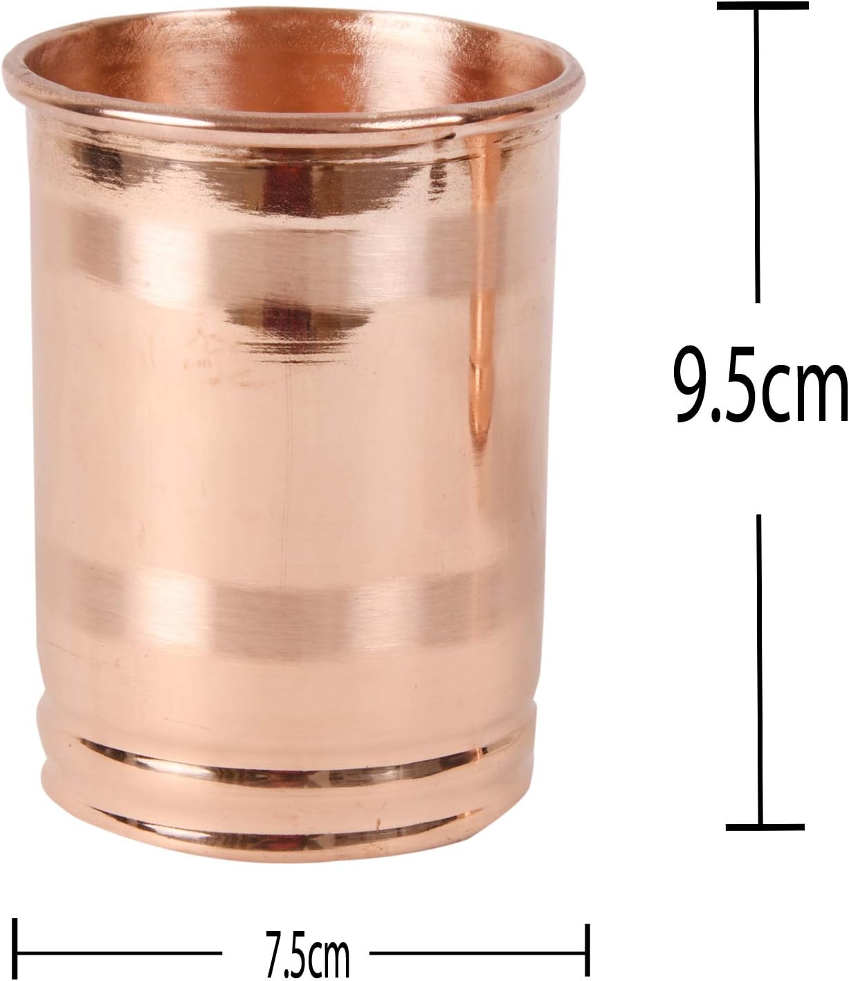 Samyuktha Pure Copper Drinking Serving Water Glasses Serveware Glass Tumbler Set of 2