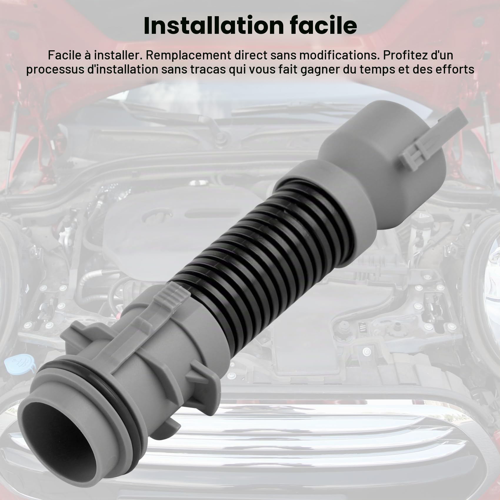 Tuyau d'air 13718513538, tuyau de ventilation du carter d'aération compatible avec Mini R55 R56 R57 R58 R59 R60 R61