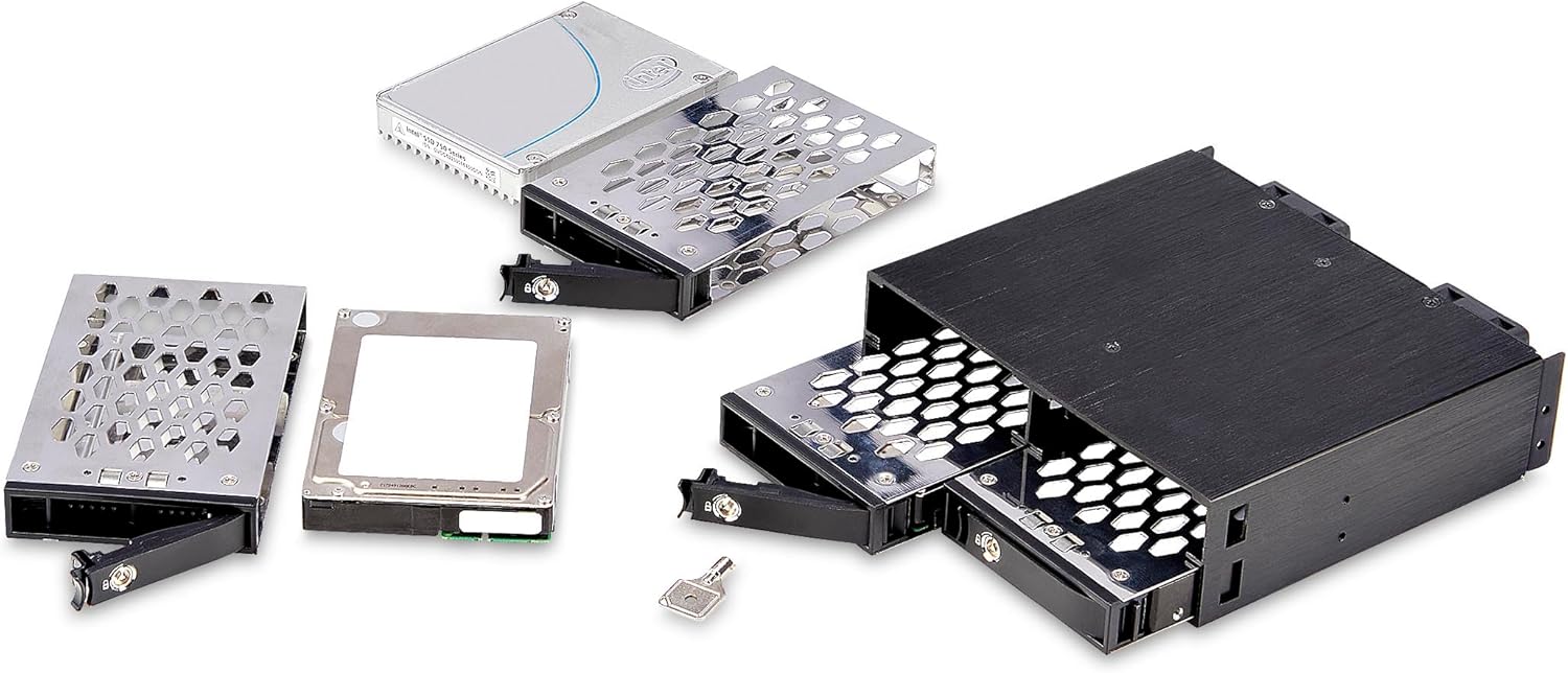 StarTech.com 4-Bay Backplane for U.2 Drives, Fits in a 5.25inch Bay, Mobile Rack Enclosure for 2.5inch U.2 (SFF-8639) NVMe SSDs, Includes Mini-SAS HD Cables/Removeable Trays (4U2525-SAS-BACKPLANE) - Image 7