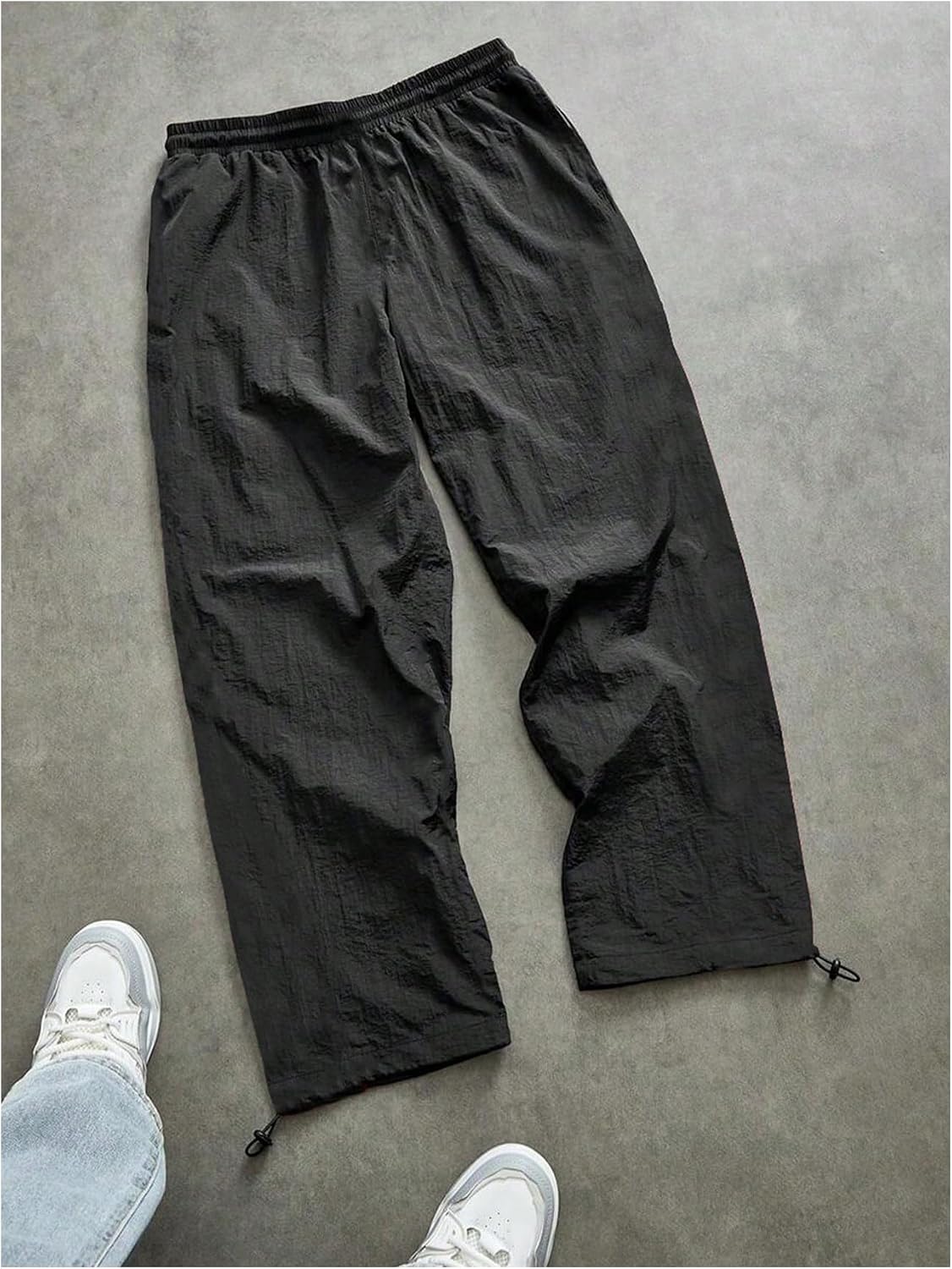 SHENHE Men's Baggy Casual Parachute Pants Graphic Loose Fit Harem Joggers Hip Hop Water Resistant Pants