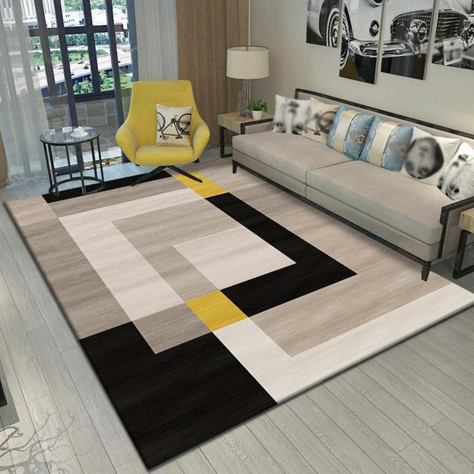 Generisch Bodenschutzmatte Anti Silp Gaming Bürostuhl Stuhlmatten Teppiche mit Niedrigem Flor und Hartholzböden Schreibtischstuhl Unterlage für Spielzimmer Schlafzimmer Wohnzimmer,E,160x230cm
