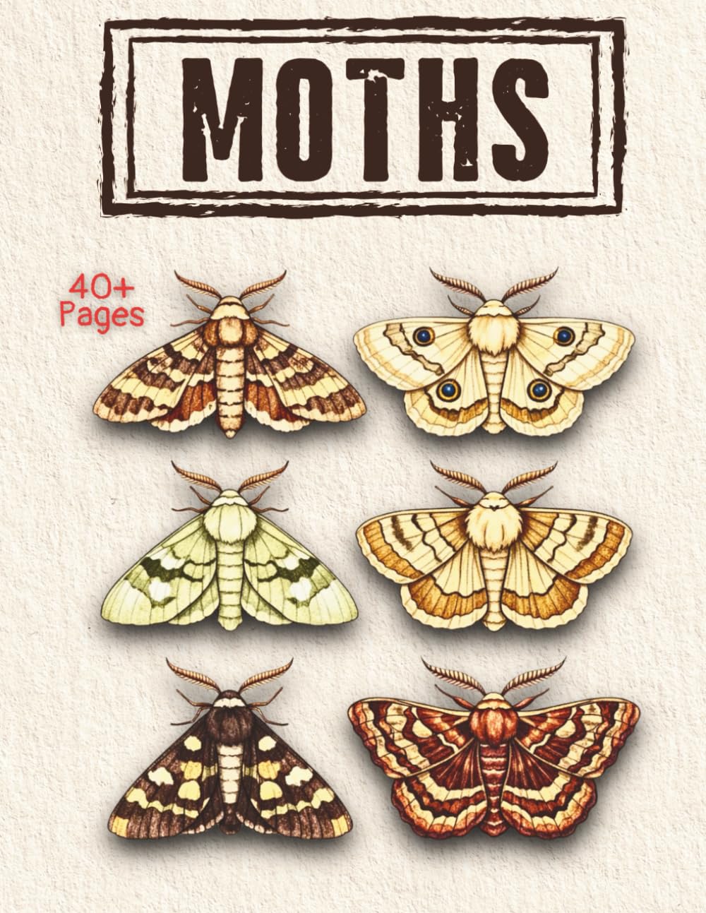 Moths: A Detailed Adult Coloring Book Featuring 40+ Beautiful Moth Illustrations, Intricate Wings, Nocturnal Insects, and Nature-Inspired Line Art for Relaxation and Creative Focus