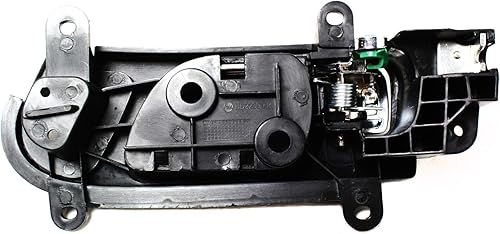 Miniatura 5 de Garage-Pro Manija de puerta interior compatible con Honda Accord Coupé 2003-2007 delantero, bisel negro del lado del pasajero con palanca cromada