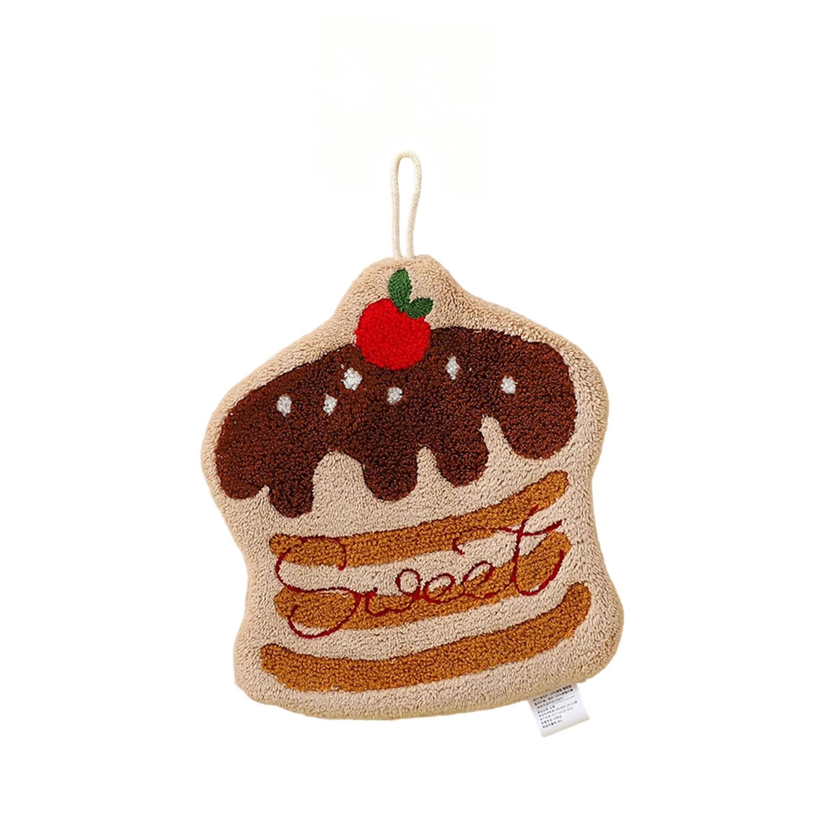 Woedpez Plushes Hand Towels Cake Themed Quick Drying Cloth Cleaning Rag for Kitchen and Bathroom Easy to Clean Hand Towels