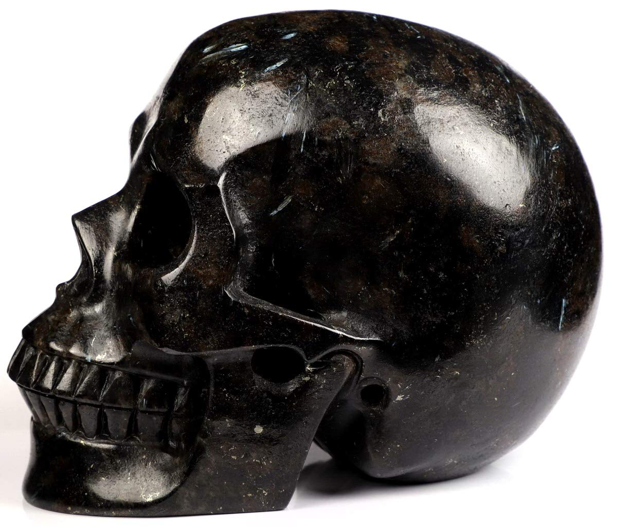Lot De 8 Anneaux Crâne En Cristal Sculpté Rubis – Pierre De Guérison – Neuf
