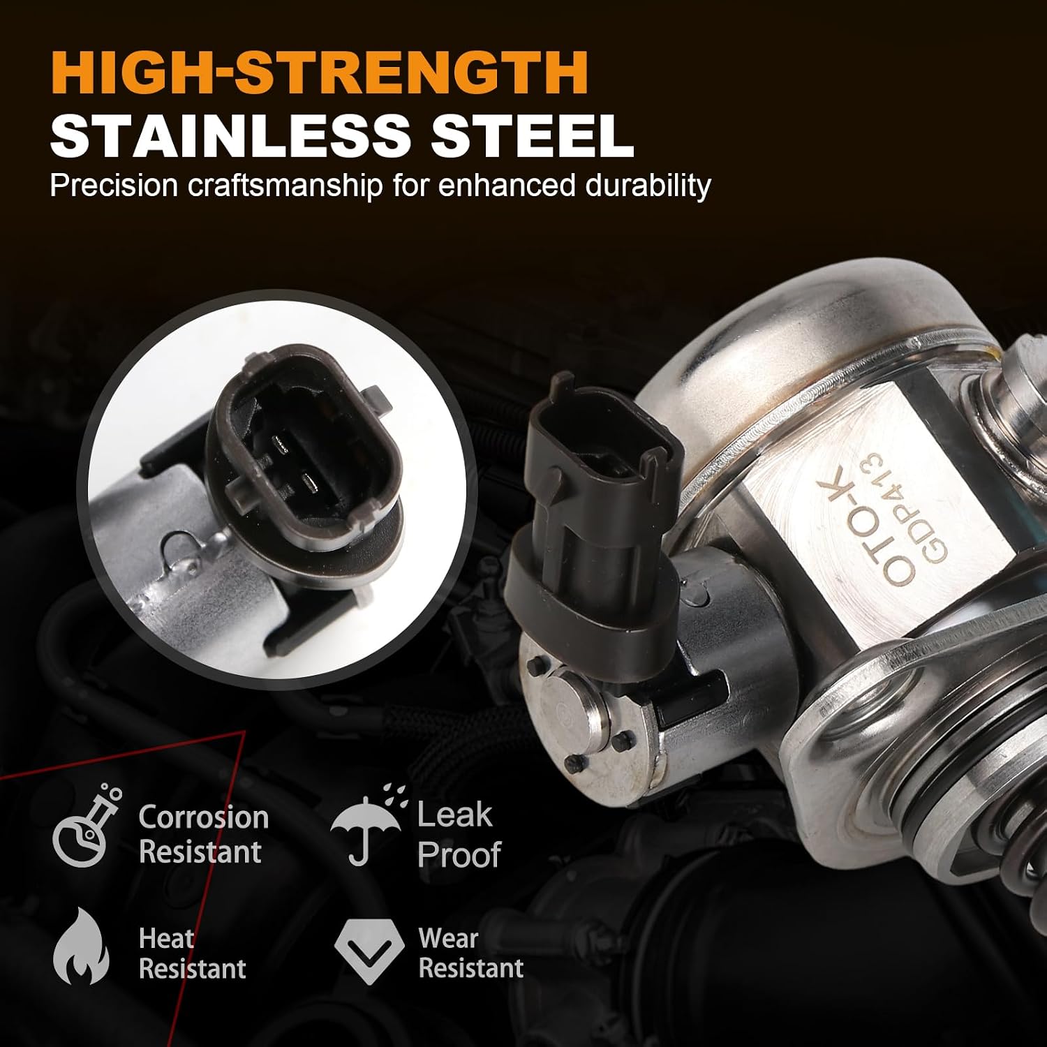 OTO-K High Pressure Fuel Pump Compatible with Hyundai Elantra GT Tucson,Kia Soul Forte Forte5 2016-2020 L4 2.0L GAS Naturally Aspirated,Replaces#353202E110 GDP413