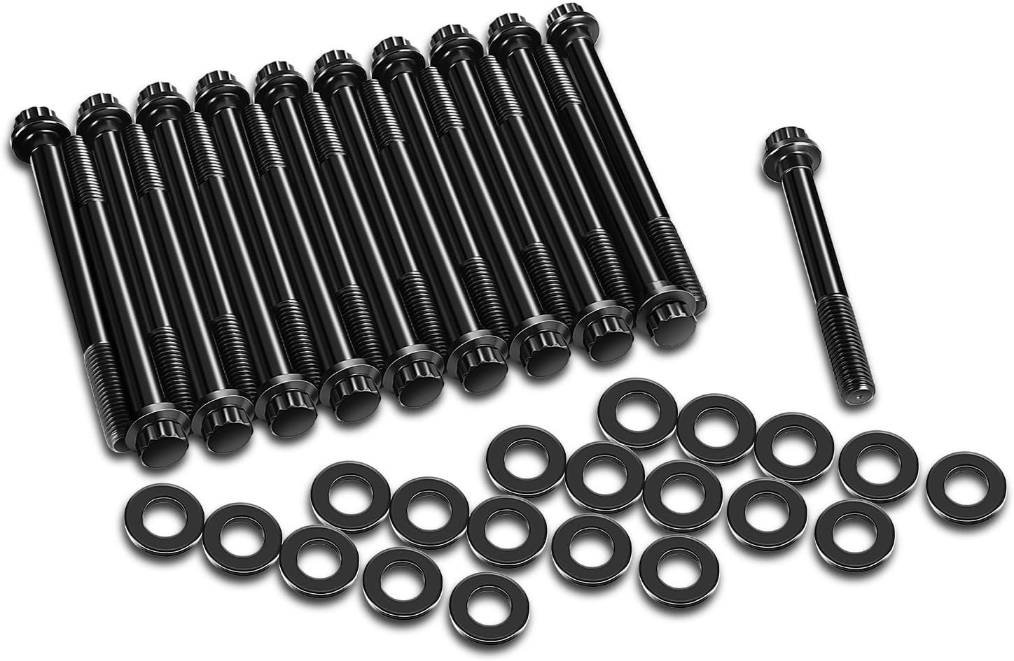 DNA MOTORING Cylinder Head Bolts Kit Compatible with 2014-2019 Chevy Corvette 6.2L / 2016-2024 Camaro 6.2L, NA LT1 Models, LEPOW-112