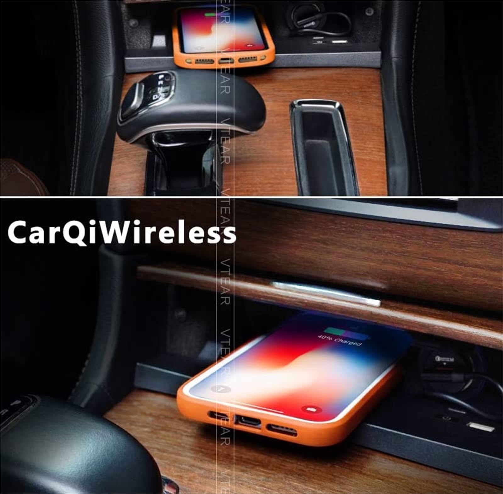 Ładowarka bezprzewodowa Qi Car, do Chryslera, 300 akcesoriów 15 W Szybka płytka ładująca telefon Modyfikacja wnętrza Produkt 2016-2022 Bezprzewodowa ładowarka samochodowa