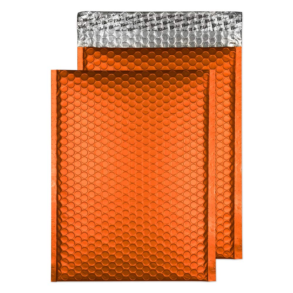 Blake Packaging - Pumpkin Orange Bubble Mailers 320 x 240 mm - Pack of 100 - 70 Micron - Peel and Seal Jiffy Bags - Small Business Supplies - Orange Padded Envelopes for Shipping (MTPO324) — image 1