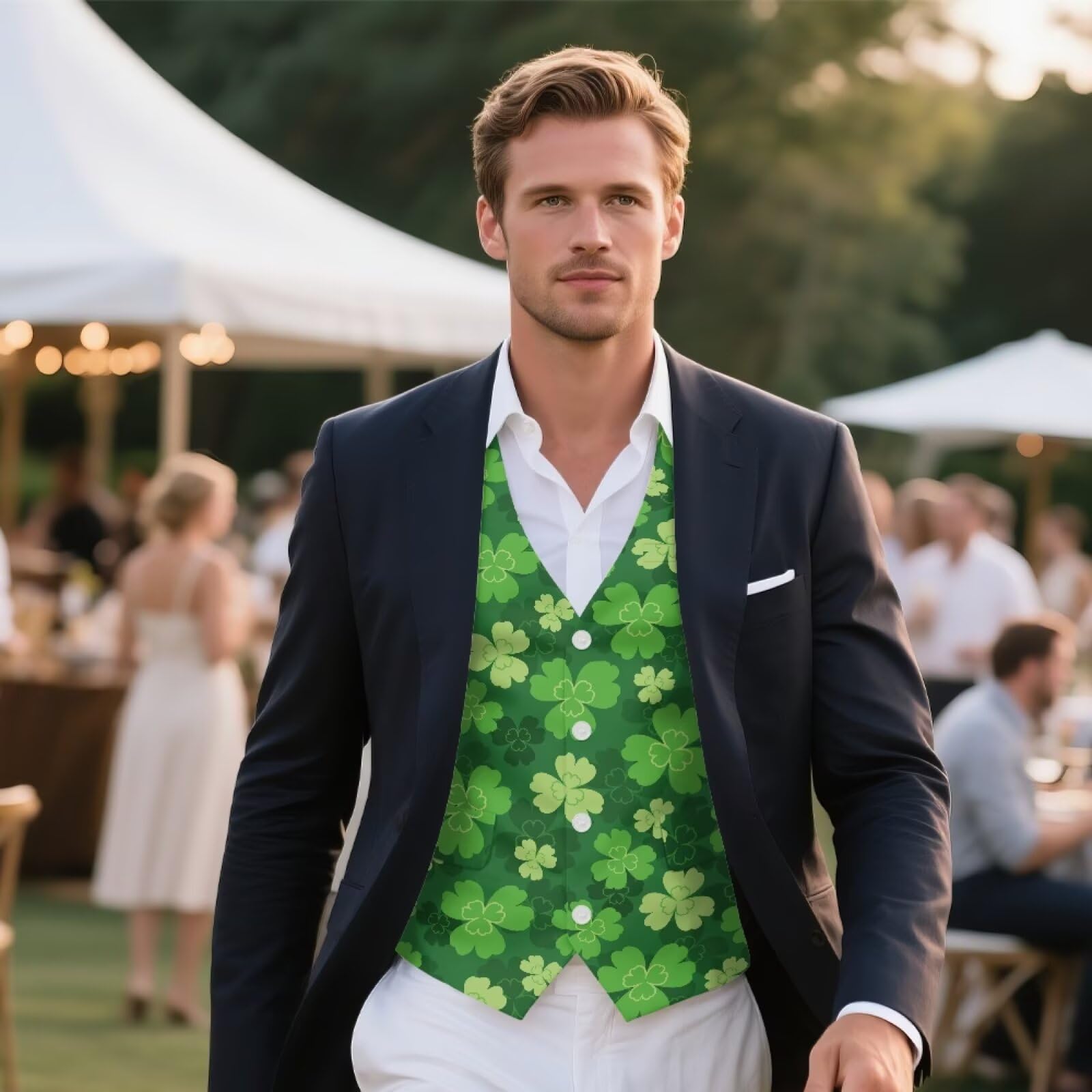 Chaleco de traje para hombre para el día de San Valentín, chaleco ligero para esmoquin, ajuste entallado