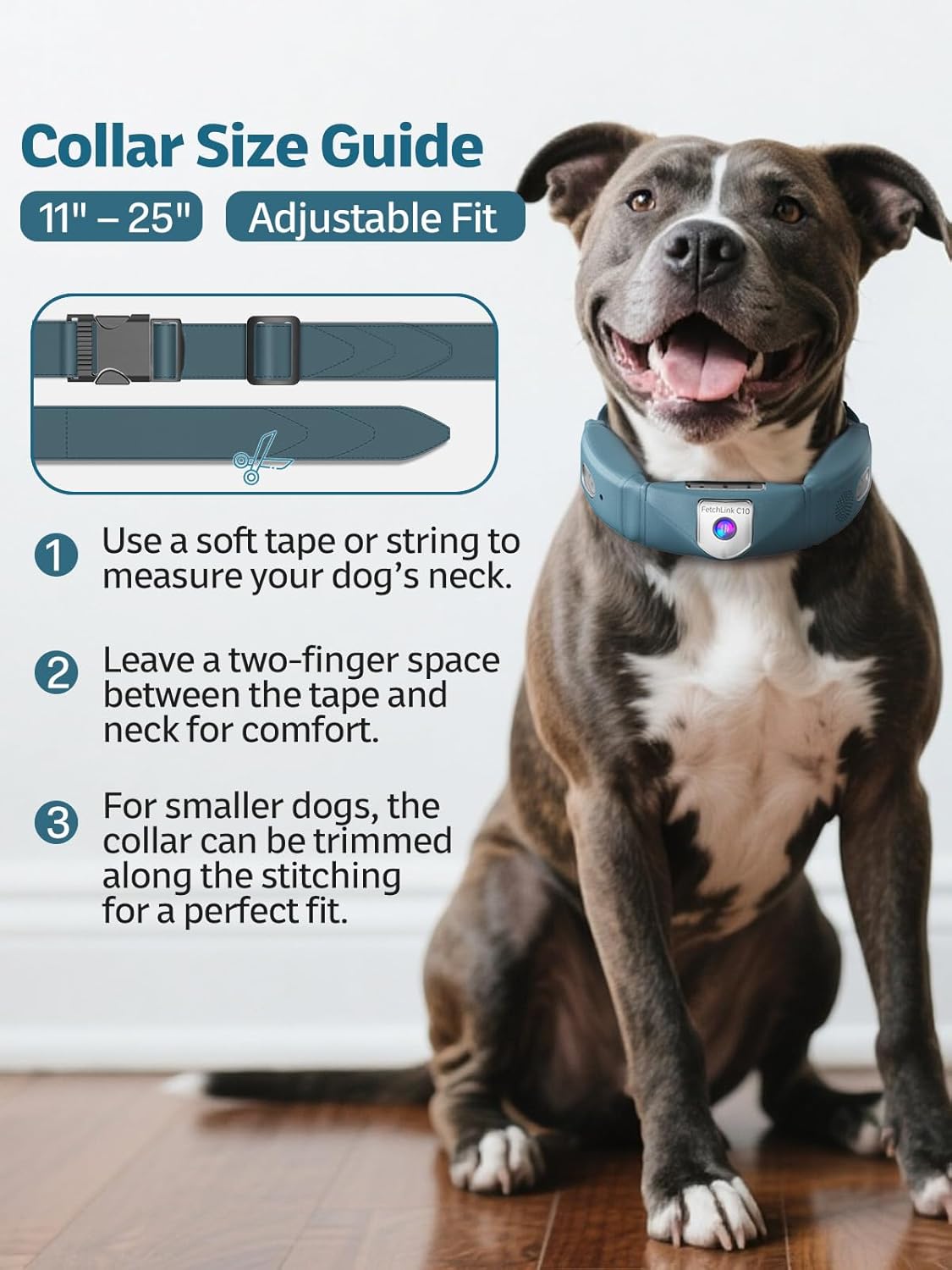 Wireless Dog Fence System, GPS Dog Fence Collar with 2K Camera, Live Video & Recording, Virtual Fence, GPS Tracker, Two-Way Audio, Waterproof, 5-Day Battery, for Medium & Large Dogs