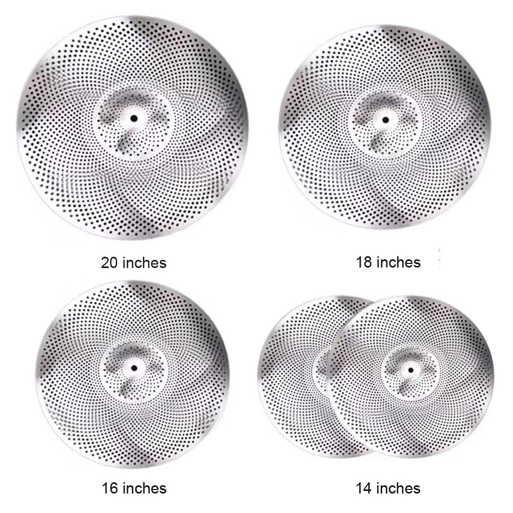 Set di Piatti da 5 Pezzi Piatti in Lega di Nastro a Basso Volume Piatti silenziosi, per batteristi