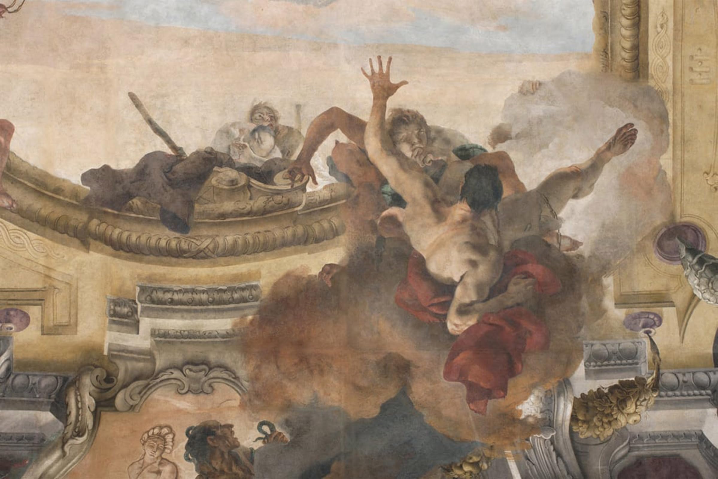Posteriik No Frame Famous Print Pop Art Wall Art Graffiti The Fall Of The Demonstories Of Scipio Detail By Battista Tiepolo Art Prints For Home Decor 60X90cm