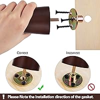 Vista 5 de TURSTIN 8 patas redondas para muebles de 3 pulgadas, patas redondas de madera maciza con tuercas en T M8, patas de sofá, patas de repuesto