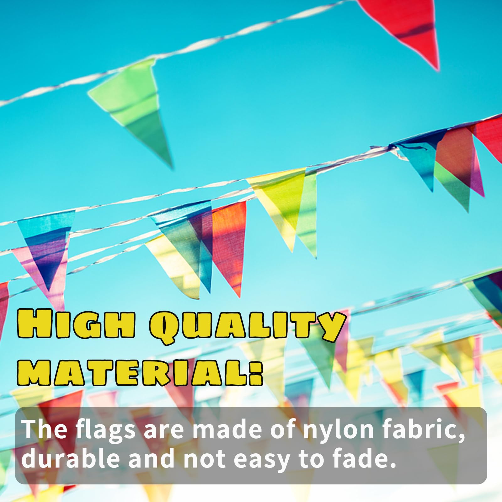 LEEQBCR 12,5 M / 41 Ft Fanion Multicolore,Réutilisable Banderole Fanion