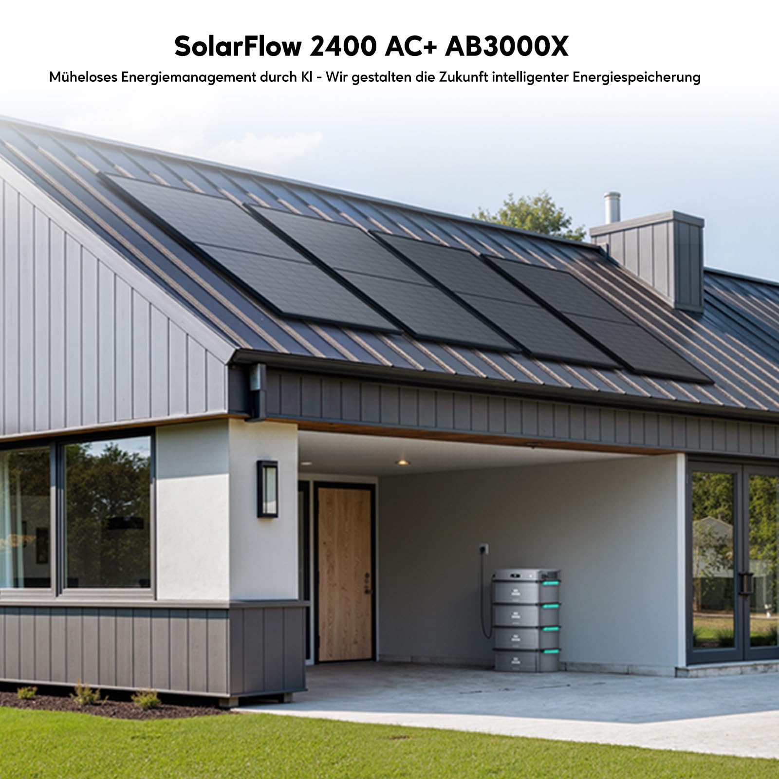 Zendure SolarFlow AB3000X, 2880Wh LFP4, 17,28 kWh Erweiterbare Kapazität max., Selbsterhitzende Funktion, Aerosol-Feuerlöschsystem, IP65, Einfache Installation, Verwendung mit SolarFlow 2400 AC