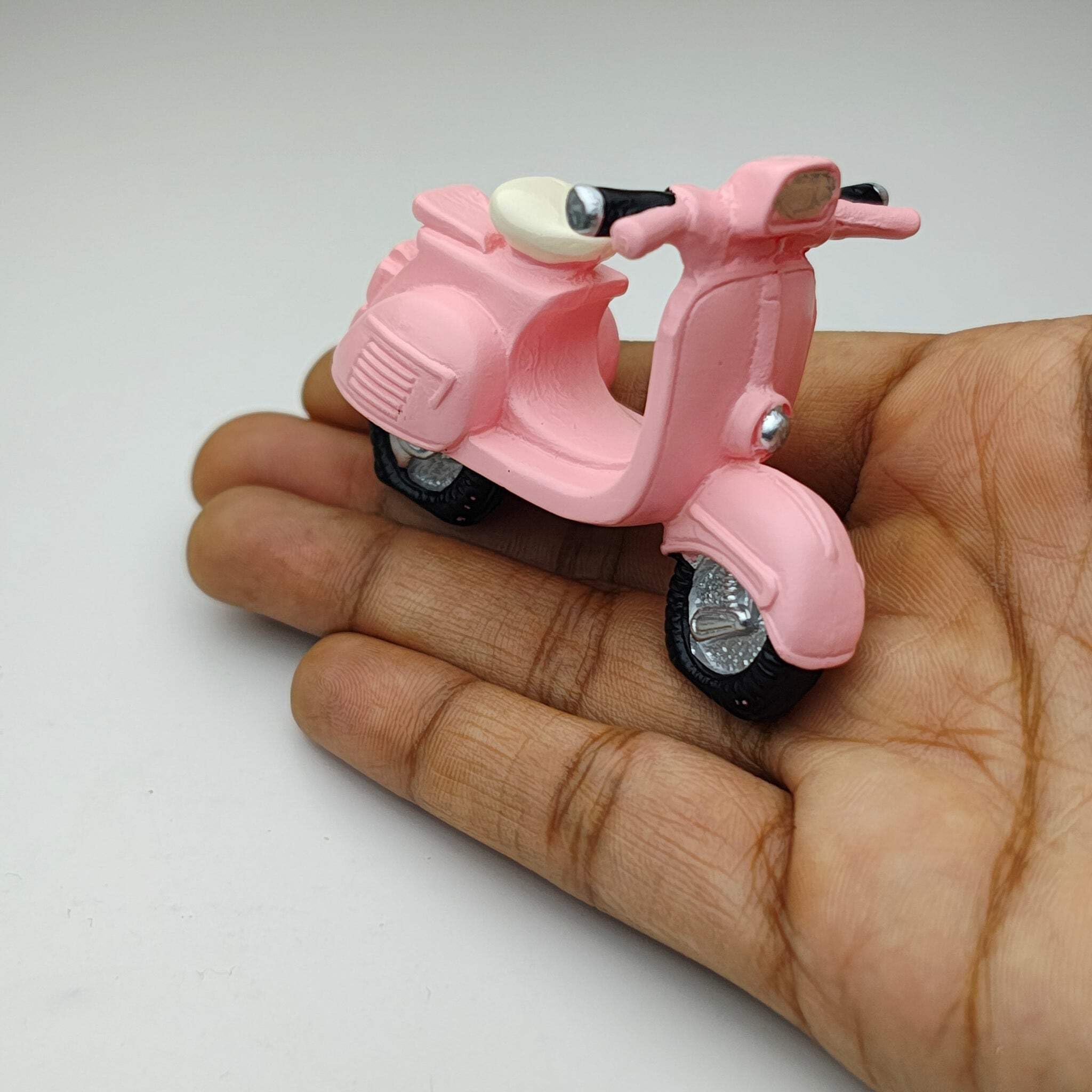 Miniature Scooter for Dollhouse | Realistic Toy Scooter Model for Miniature Street & Home Décor | Dollhouse Vehicle Accessory (Pink)-image-38