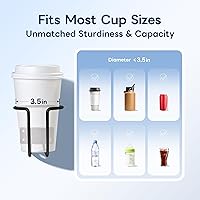 Vista 2 de 4 Piezas Portavasos para Barco, Portavasos de Acero Inoxidable Montado en la Pared para Bebidas, Portavasos de Anillo Negro Soporte de Bebidas