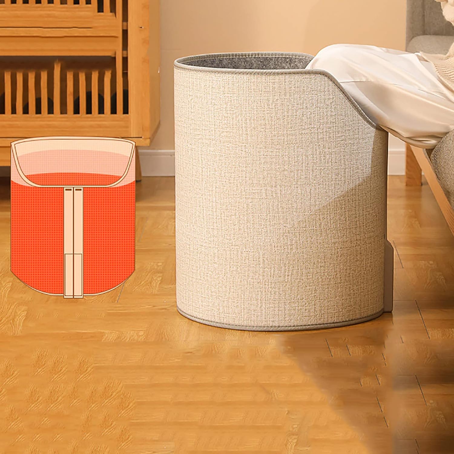 LJZLJZ Home Leg Warmer, Office Foot Warmer, 360° Full Surround Heating, 4 Hours