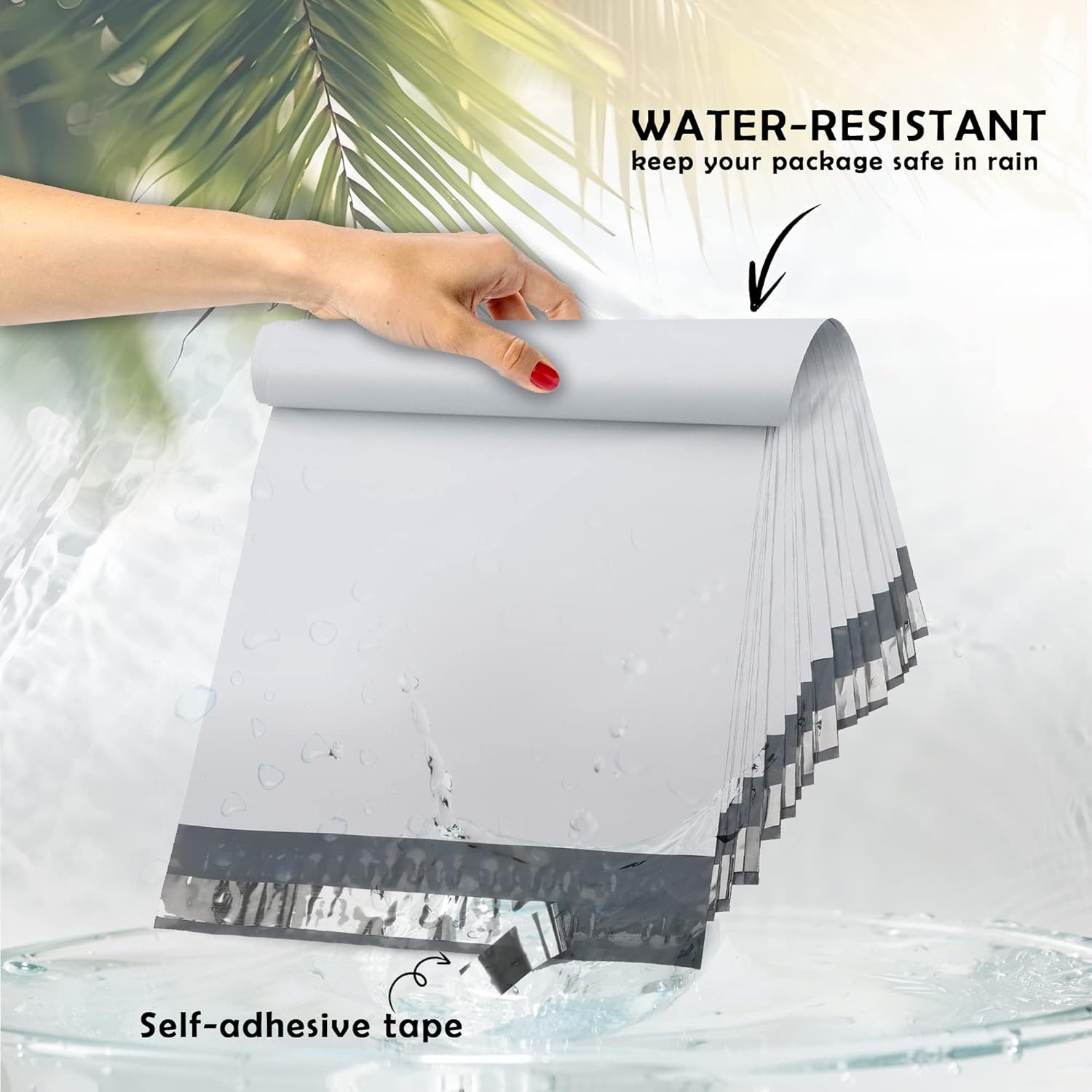 Yens Poly Mailers 12X15.5 100 Pack White,Strong Self Seal Adhesive Shipping Envelopes Waterproof for Shipping, Mailing, Packaging M5 - Image 3