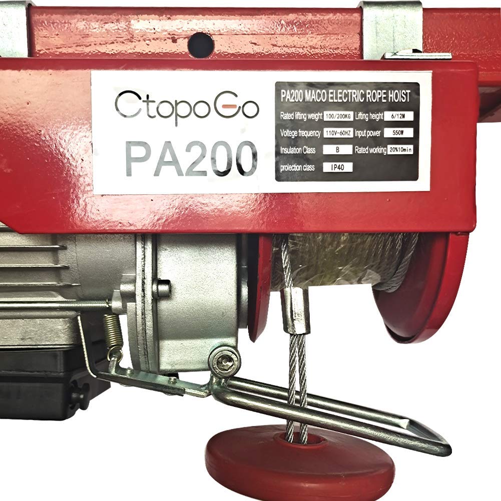 ❤ Crazy Deals 880LBS Lift Electric Hoist Crane Double Line Lift Hoist Remote Control Power System,Steel Wire Overhead Crane Garage Ceiling Pulley Winch w/Emergency Stop Switch (880LBS) 70% Off Discount 880LBS Lift Electric Hoist Crane Double Line Lift Hoist Remote Control Power System,Steel Wire Overhead Crane Garage Ceiling Pulley Winch w/Emergency Stop Switch (880LBS)