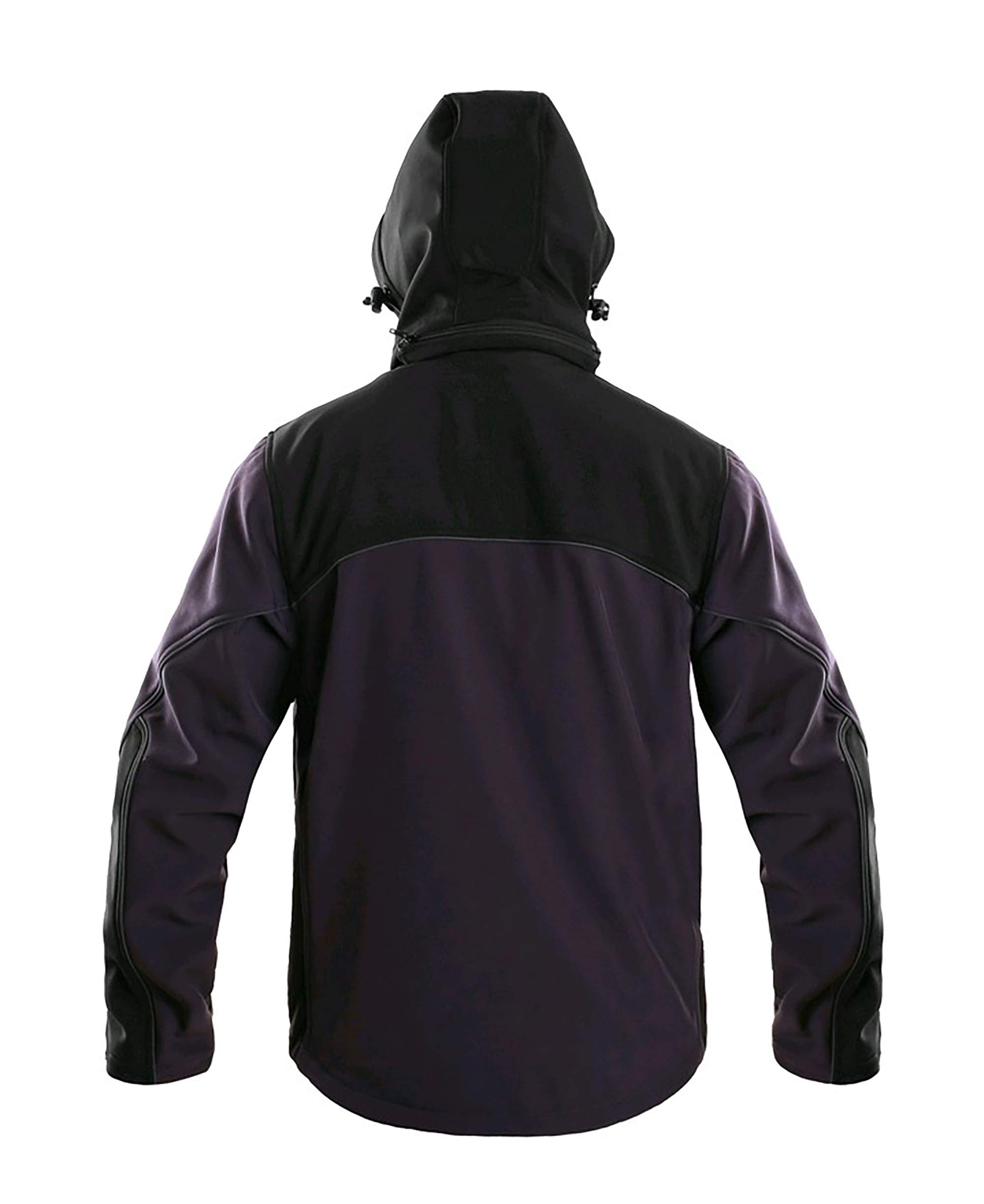CANIS CXS Francisco kurtka męska typu softshell, izolowana membrana TPU, wodoszczelna, 10 000, wiatroszczelna, oddychająca, funkcyjna kurtka przeciwdeszczowa, męska kurtka robocza, czarno-szara czarny czarny XL