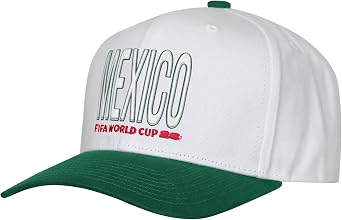 FIFA World Cup 2026 Mens Official 2-Tone Country Wordmark Logo Adjustable Snapback Hat Cap One Size
