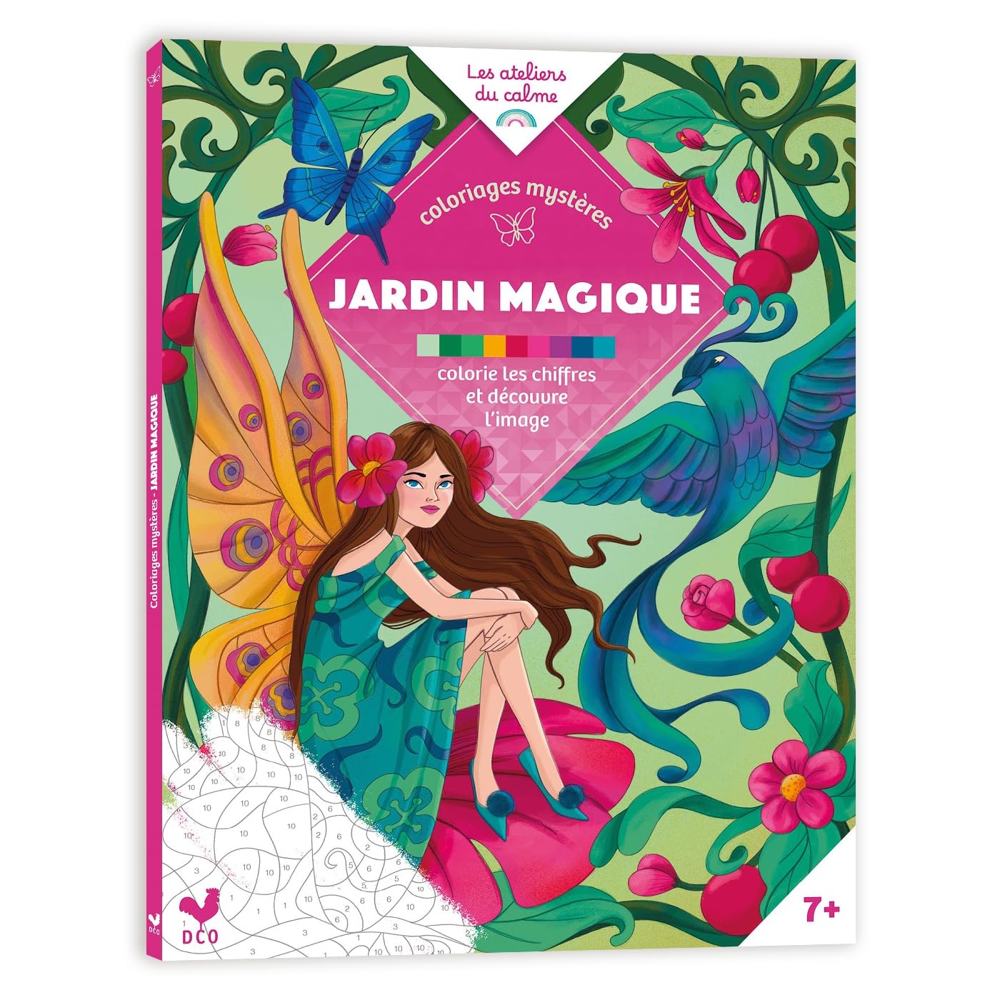 Coloriages mystères - Jardin magique: Colorie les chiffre et découvre l'image