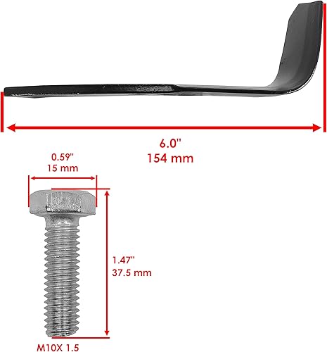 Miniatura 2 de Caltric 370-360 1901118 1901118 1901118A - Juego de dientes compatible con Stens compatible con Troy Bilt